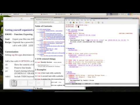 OrgMode E06S01: Exporting