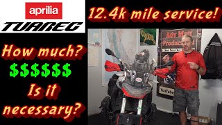 Aprilia Tuareg 660 12.4k mile service. Valve clearance service. Major engine service.