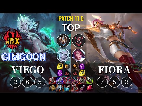 FPX GimGoon Viego vs Fiora Top - KR Patch 11.5