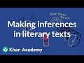 Making Inferences In Literary Texts Reading Khan Academy