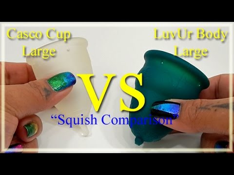 Casco Cup Lg vs LuvUr Body Lg "Squish" - Menstrual Cups