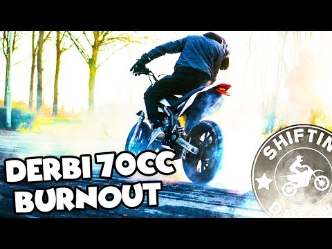 Derbi 70cc Burnout!