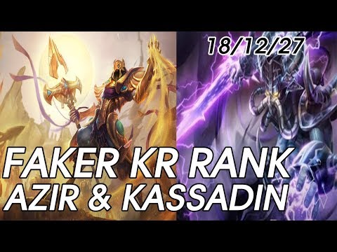 SKT T1 Faker Kassadin and Azir ranked challenger korea