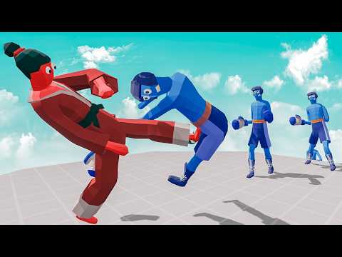 TAEKWONDO TEAM vs BOXER TEAM | Totally Accurate Battle Simulator-TABS