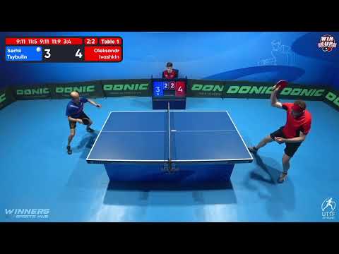 18:30 Serhii Tsybulin (2:3) Oleksandr Ivashkin West 3 WIN CUP 14.10.2022 | TABLE TENNIS WINCUP