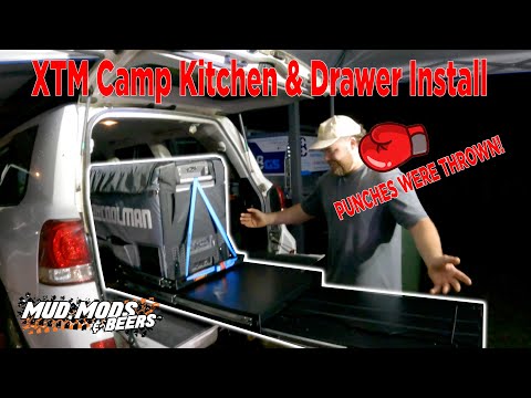 XTM Camp Kitchen and Drawers installed in 200 Series wagon, not without dramas!