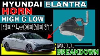 Hyundai Elantra ( 2021, 2022, 2023 ) Horn Location & Removal (JOATD)