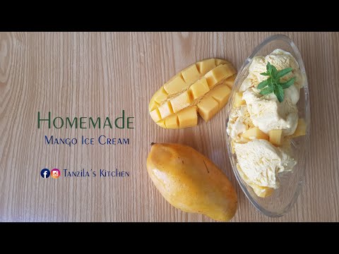 Homemade mango ice-cream by Tanzila's kitchen