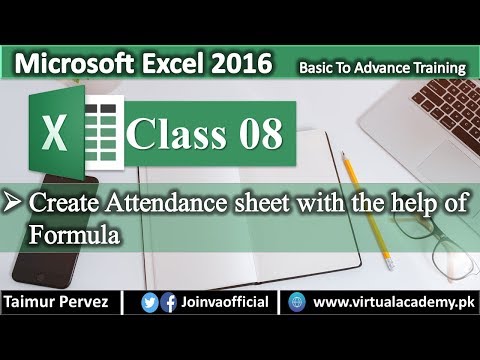 How to Create Attendance Sheet with the help of Formula in Microsoft Excel 08