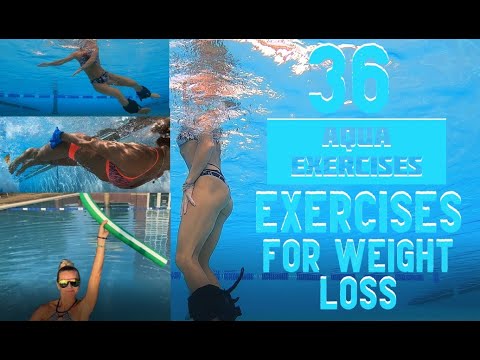 36 Best Aqua Exercises for Weight Loss, that burn the most calories per hour.