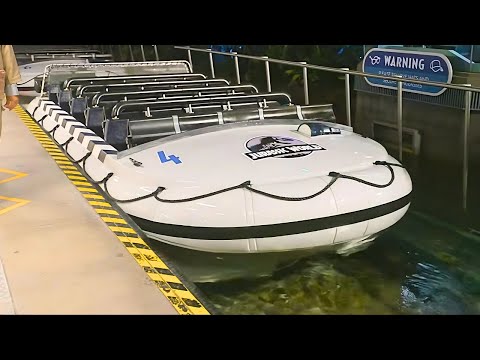 [4K] Jurassic World: The Ride - 2025 Night Time POV - Universal Studios Hollywood | 4K 60FPS