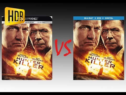▶ Comparison of Hunter Killer 4K HDR10 (3.4K SF) vs Regular Blu-Ray Edition