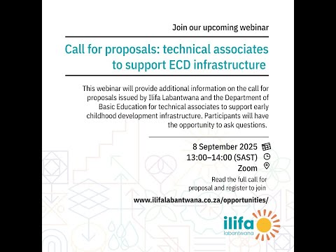 Briefing on call for early childhood development infrastructure technical associate