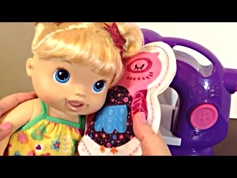 Baby Alive Pretty in Pigtails doll gets a new Owl Stuffy Sewn with the Sew Cool Sewing Studio!