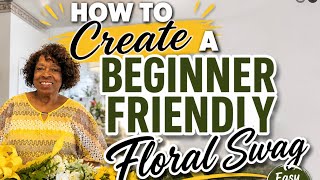 How To DIY A Beginner Friendly Floral Door Swag#diy #budgetfriendly #beginners #swag 