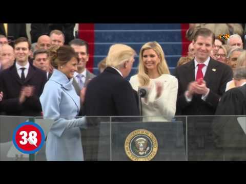 Här blir Trump president - det bästa från insvärningen på 60 sekunder