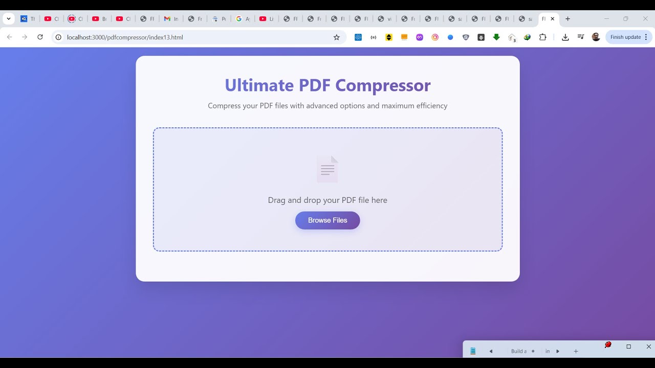 Build a PDF Compressor Web App in Browser Using PDF-LIB Library in HTML & JavaScript