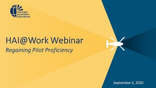 HAI@Work Webinar: Regaining Pilot Proficiency