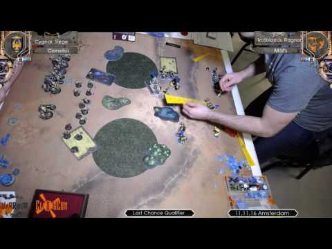 LCQ ClogCon 2016 -  Game 1 - Cygnar Siege vs Trollblods Ragnor - English