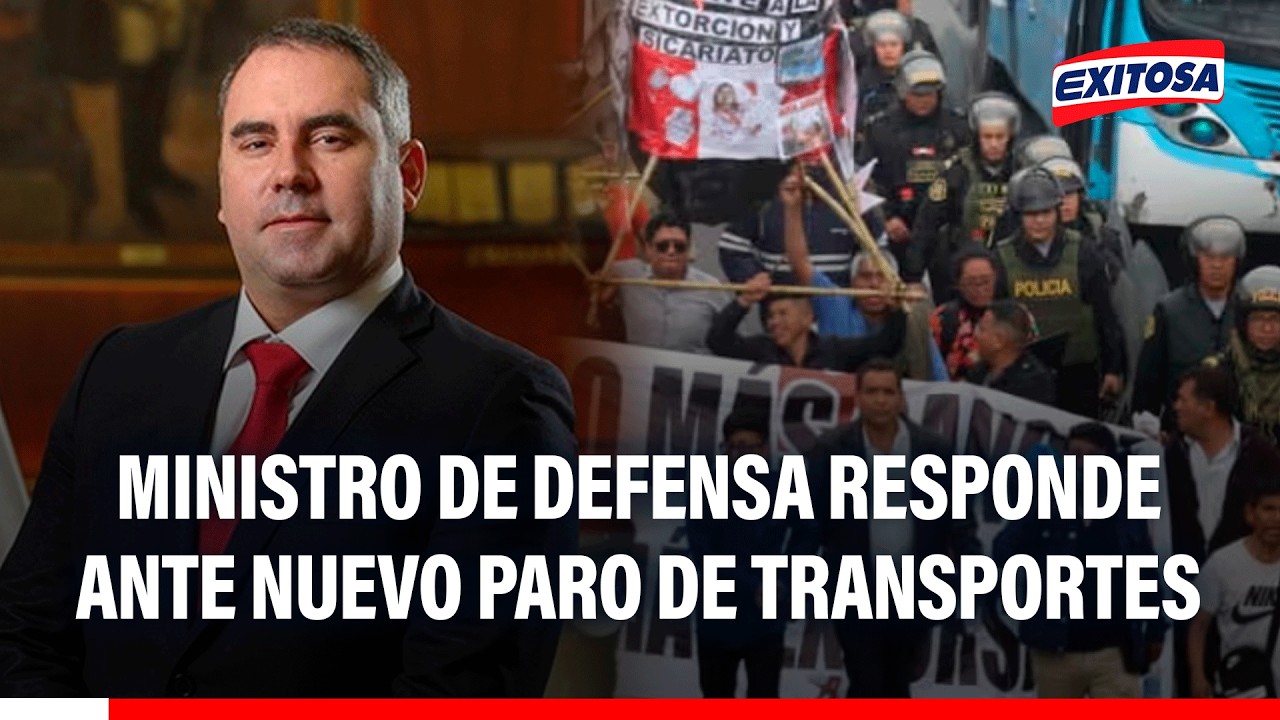 🔴🔵 Ministro de Defensa ante anuncio de paro de transportes: "Tenemos 18 días, estamos trabajando"