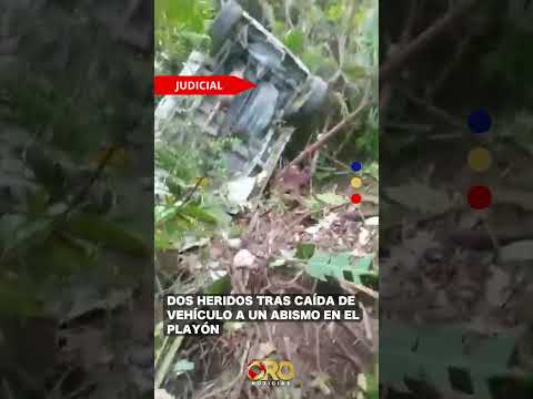 Aparatoso accidente en El Playón: vehículo cayó a un precipicio | Oro Noticias