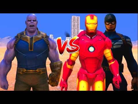 100 Thanos vs 1000 IRON MAN and 1000 Captain america (Marvel vs Marvel)