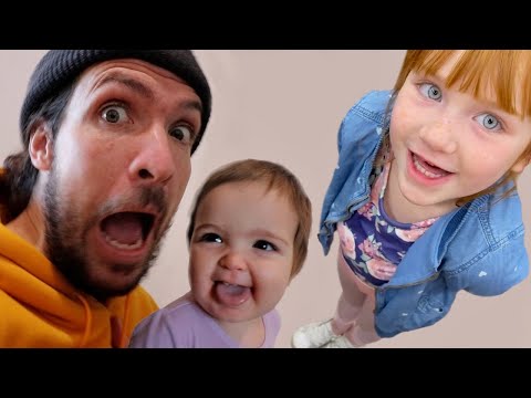 DAD vs KiDS day 1 - Mom goes to DiSNEYLAND!!  Navey is walking! Adley is Dancing! & Niko lost a lid