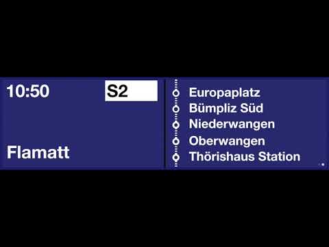 SBB TTS Ansage - Gleis 2 Einfahrt der S2 nach Flamatt