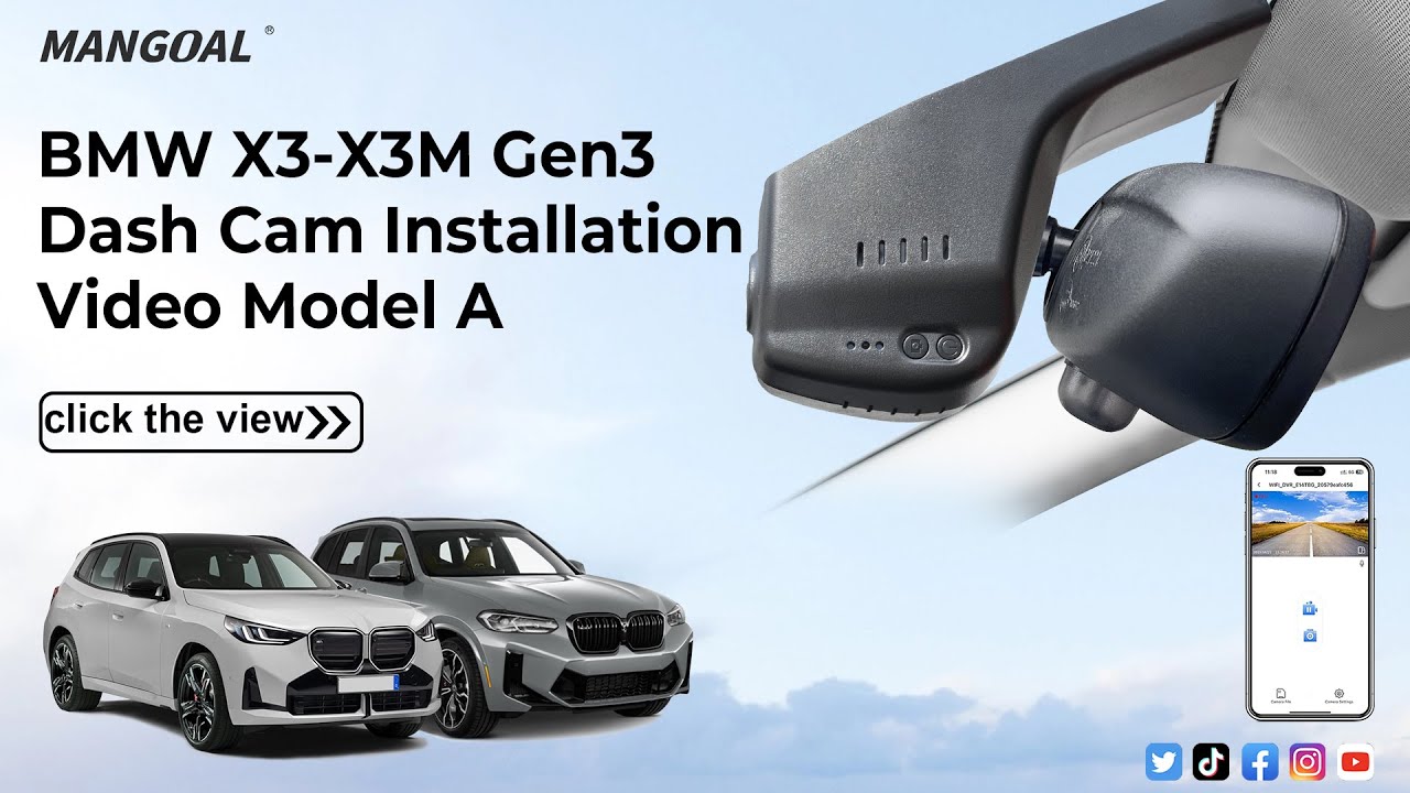 BMW X3 Gen3 X3 G01,F97 X3M sDrive28i,xDrive30i,M40i Mangoal tech dash cam 008K Installation