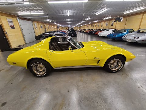 1976 Yellow Corvette Brown Interior Stingray Hot Rod Video