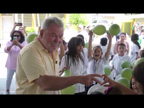 Inauguración mejoras CEB Esteban Mendoza, colonia Modelo 
