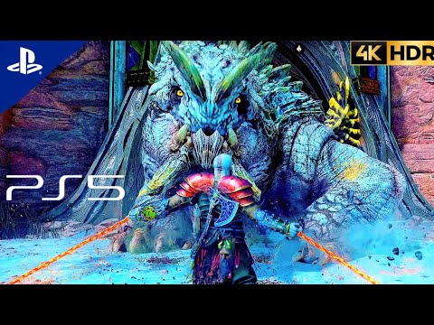 God Of War Ragnarok - GRAVEL BELLY BOSS FIGHT #godofwarragnarok #ps5