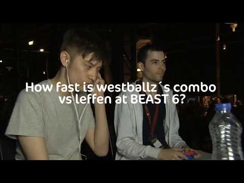 How fast is Westballz vs Leffen combo at BEAST6?