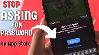 Turn off App Store asking for password on iOS 14 | Stop Password to Download Free Apps