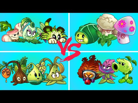 Team (Parsnip+Pokra+Tigergrass) Plant Vs Random 3 Plant Team - Who Will Win? - PvZ 2 Team Plant