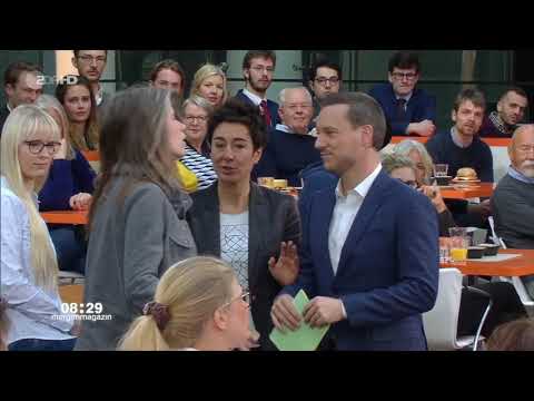 Zwischenfall beim ZDF Morgenmagazin 13.3.2019 - Frau schubst Moderatorin Dunja Hayali weg