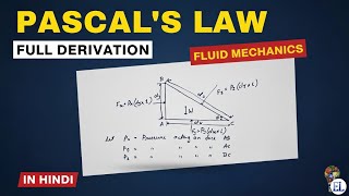 Pascal Law with derivation in Hindi (Fluid Mechanics)
