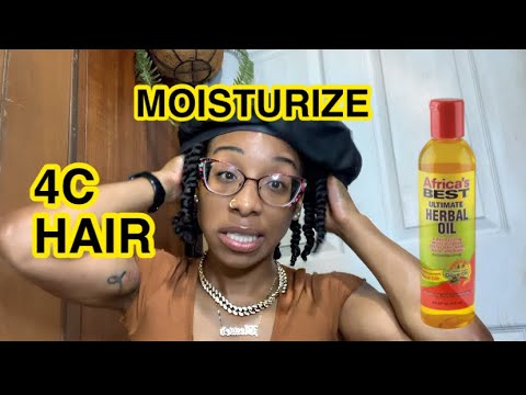 4C Natural Hair Night time Hair Routine: using...