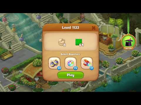 Gardenscapes 1133 Level - 17 moves - NO BooSTERS