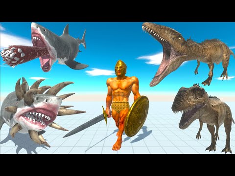NEW Update MUTANT MEGALODON ACHILLES CARCHARODONTOSAURUS  - Animal Revolt Battle Simulator ARBS