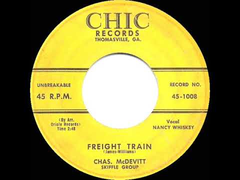 1957 HITS ARCHIVE: Freight Train - Chas. McDevitt Skiffle Group (Nancy Whiskey, vocal)