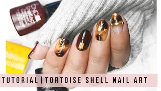 TUTORIAL | TORTOISE SHELL NAIL ART- CND Shellac Gel Polish