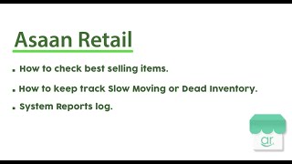 Best Selling Inventory, Slow Moving Inventory, and System Uploads Log