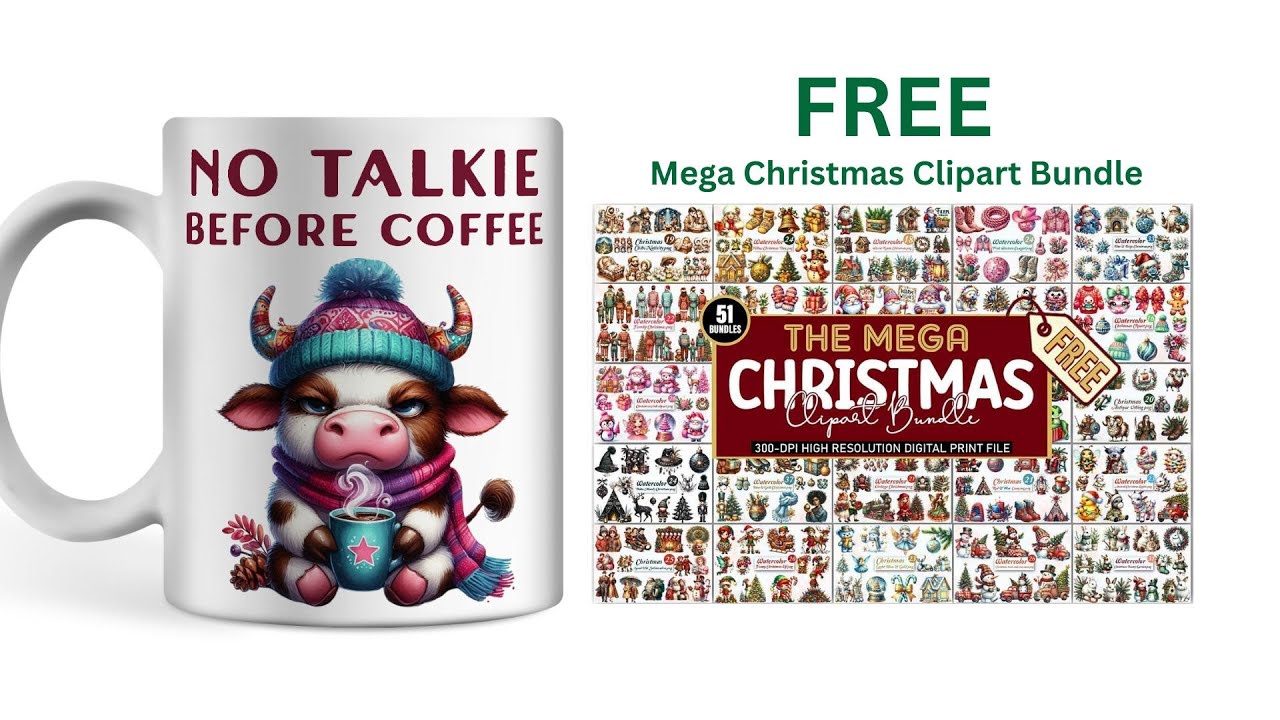 Creative Fabrica Mega Christmas Clipart Bundle @creativefabrica #christmas #sublimationdesigns