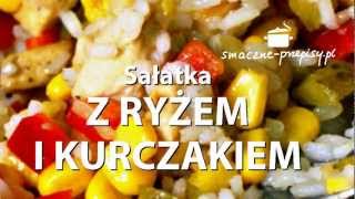 Sałatka z ryżem i kurczakiem - smaczne-przepisy.pl