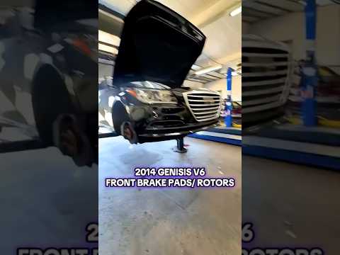GENESIS FRONT BRAKE PADS / ROTORS! Easy job! #twistedgearheadz #explore #diy #car #amazing #genesis