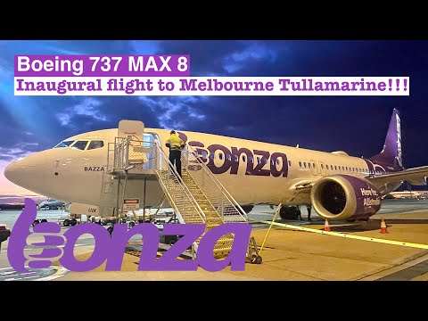 Onboard the INAUGURAL BONZA Flight to Melbourne Tullamarine | B737 MAX 8 Economy Class