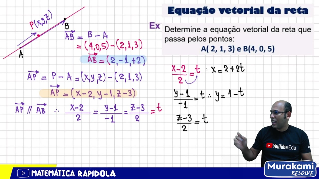 Como Encontrar a Equação Vetorial da Reta? ✅ 01
