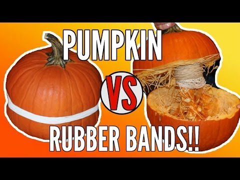 EXPLODING PUMPKIN CHALLENGE | Pumpkin vs  Rubber Bands!! Video
