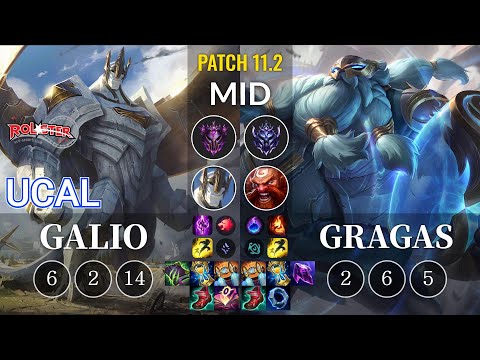 KT Ucal Galio vs Gragas Mid - KR Patch 11.2